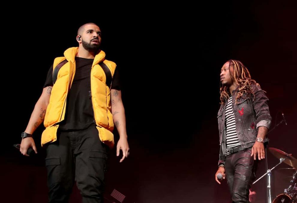 Future and Drake performing together on stage