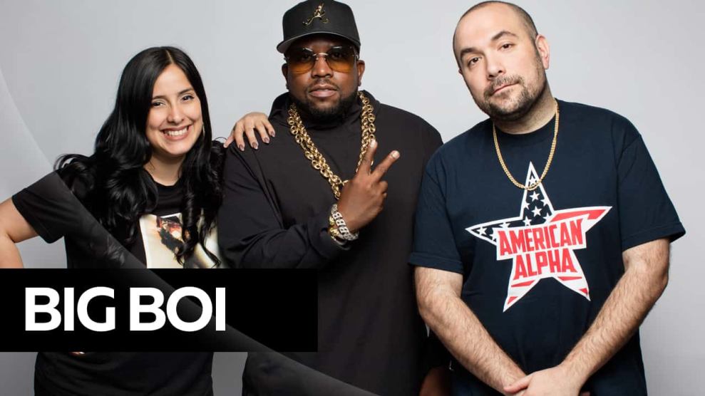 Big Boi with Laura Stylez and Rosenberg from Hot 97 Ebro in the Morning