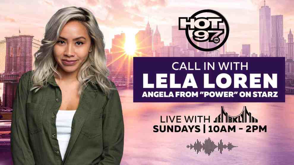 Hot 97 call in with Lela Loren Angela from "Power" on Starz