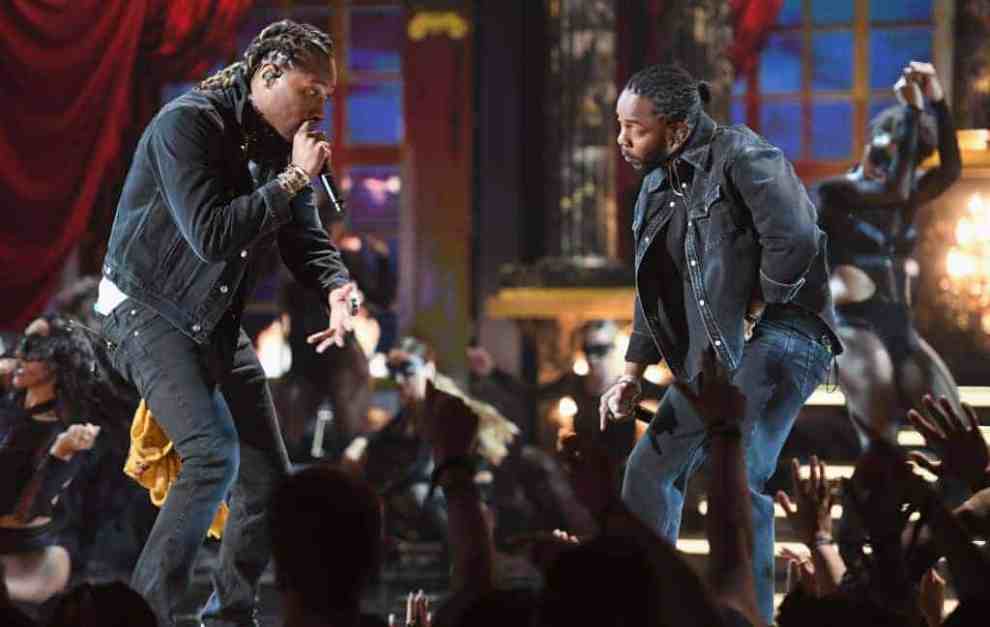 Future and Kendrick Lamar peform onstage at 2017 BET Awards