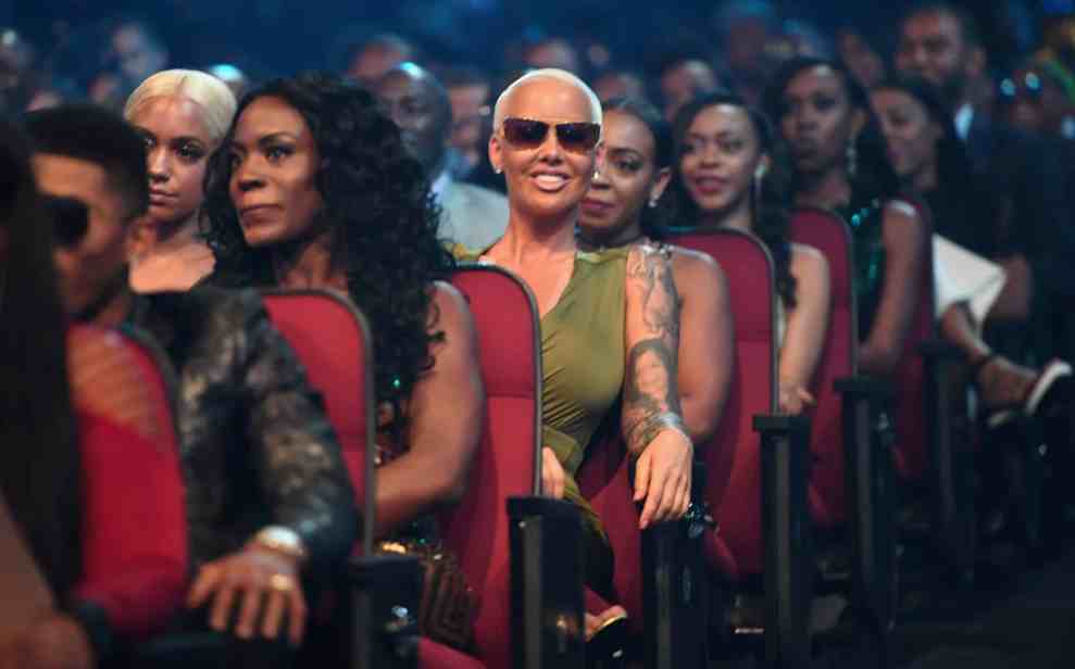 Amber Rose in audience at the 2017 BET Awards