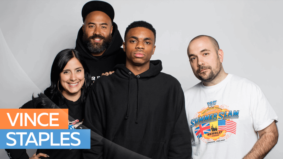 Vince Staples with Ebro Laura Stylez and Rosenberg of Hot 97 Ebro in the Morning