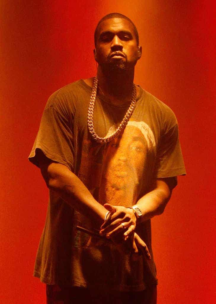 Kanye West wearing Vintage Tupac T-Shirt