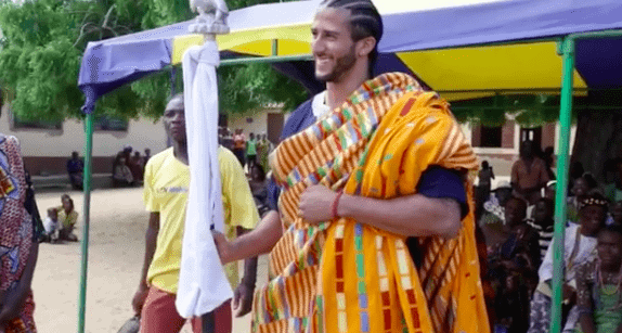 Screenshot of Colin Kaepernick visiting Ghana