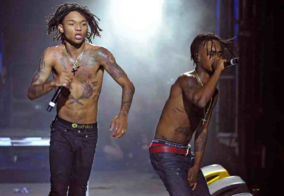 Swae Lee and Slim Jimmy of Rae Sremmurd perform onstage during the 2016 Coachella Valley Music & Arts Festival