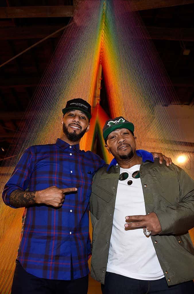 Swizz Beatz and Timbaland attend The Dean Collection X BACARDI Untameable House Party on December 4