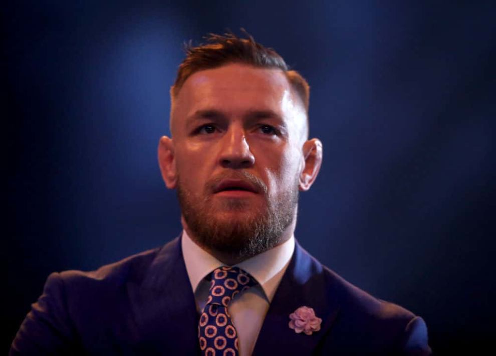 Connor McGregor during the press conference at the SSE Arena