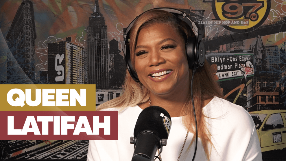 Queen Latifah in Hot 97 Studio