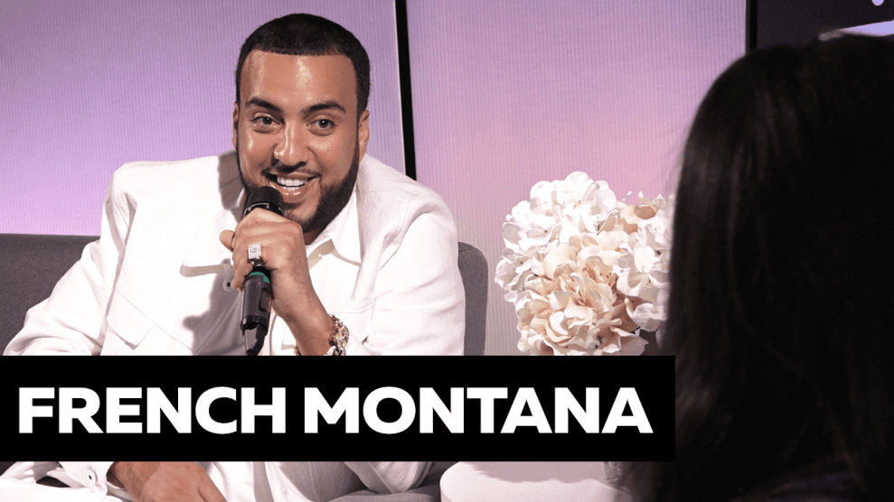 French Montana in Hot 97 Studio with Nessa