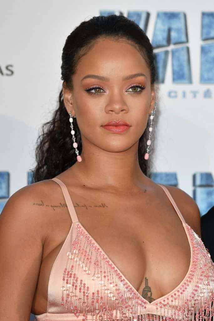 Rihanna attends the premiere of 'Valerian and the City of a Thousand Planets near Paris July 25