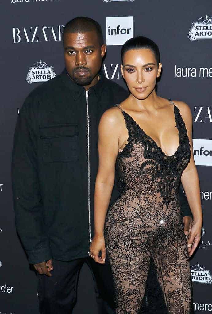 Kanye West and Kim Kardashian attend the Harper's BAZAAR celebrates 'ICONS By Carine Roitfeld' on September 9