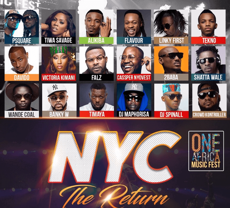 NYC The Return One Africa Music Fest artists