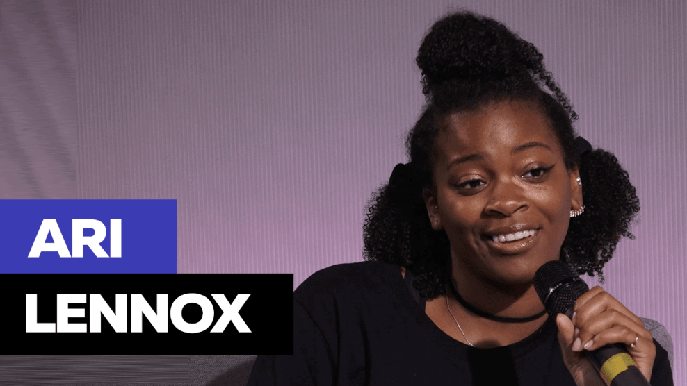 Ari Lennox in Hot 97 studio with Nessa