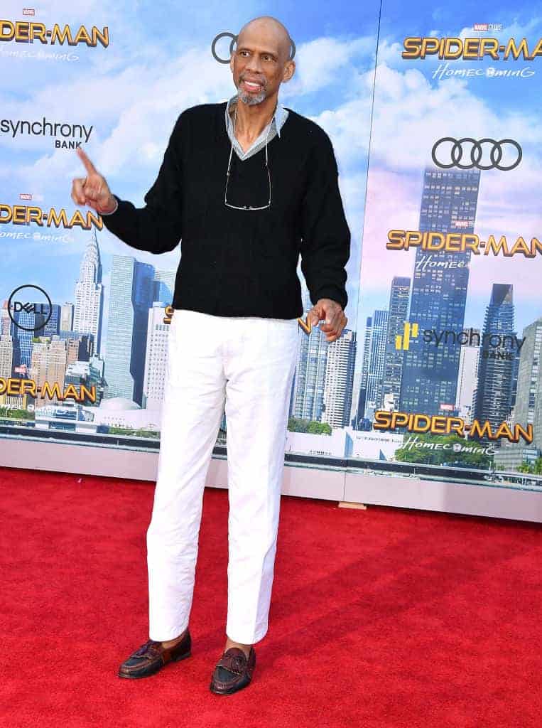 Kareem Abdul-Jabbar arrives at the Premiere Of Columbia Pictures' 'Spider-Man: Homecoming'