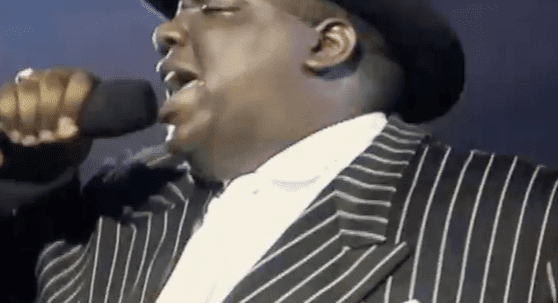 Screenshot from video of  A&E's Biggie: The Life of Notorious B.I.G documentary