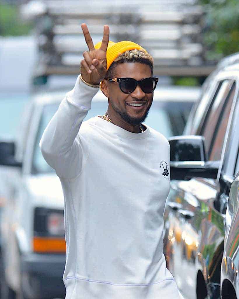 Usher seen out in Manhattan on June 16