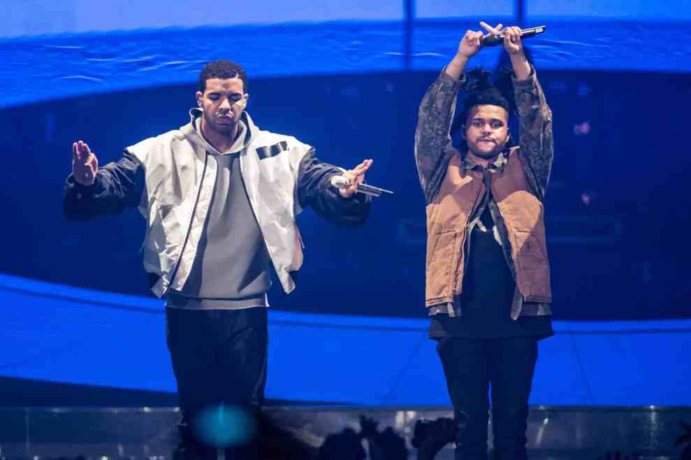 Drake and The Weeknd perform during 'Nothing Was the Same' 2014 World Tour