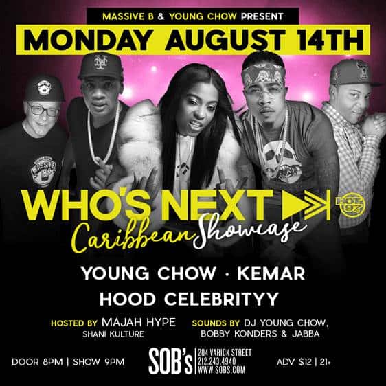 Who's Next  Caribbean Showcase ft. YOUNG CHOW