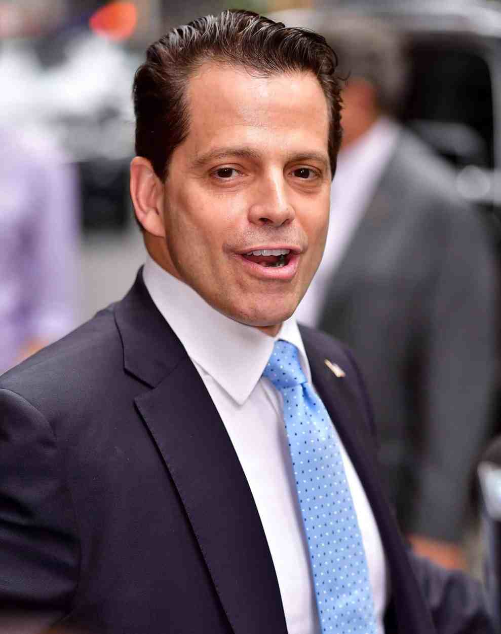 Anthony Scaramucci arrives to the 'The Late Show With Stephen Colbert' on August 14