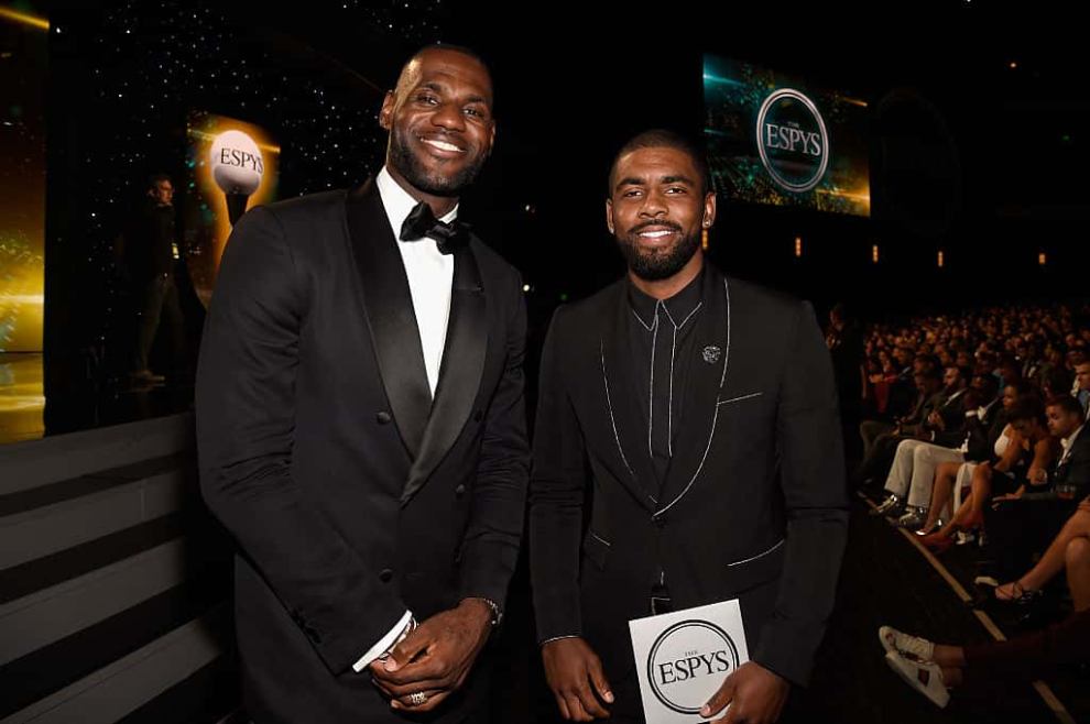 LeBron James and Kyrie Irving attend the 2016 ESPYS at Microsoft Theater on July 13