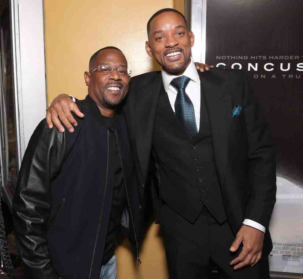 Martin Lawrence and Will Smith attend a screening Of Columbia Pictures' 'Concussion' November 23