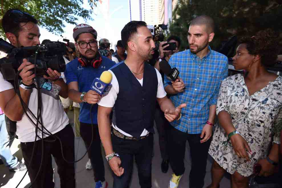 Paul Malignaggi is interviewed by journalist on August 22