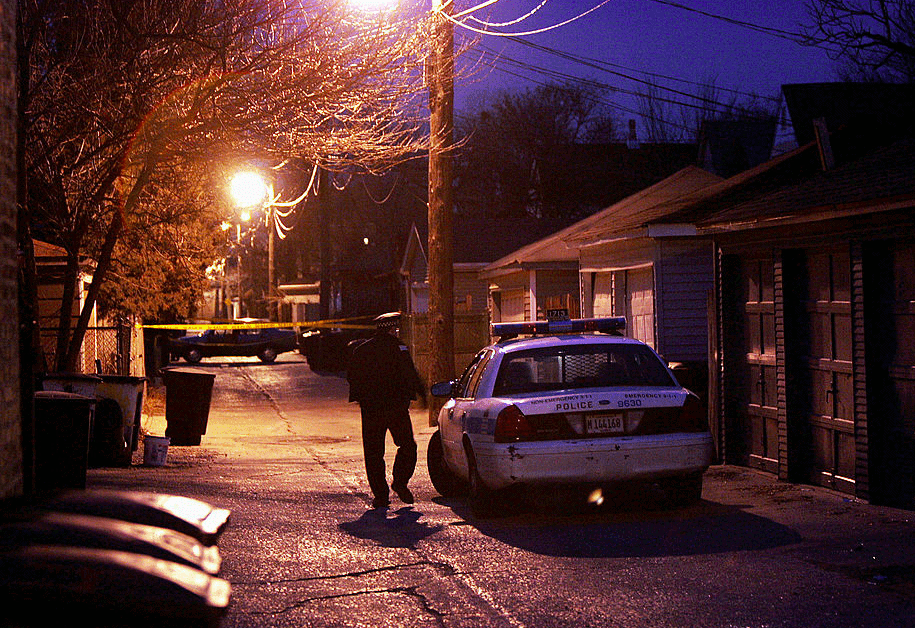 Chicago Police secure the area March 10
