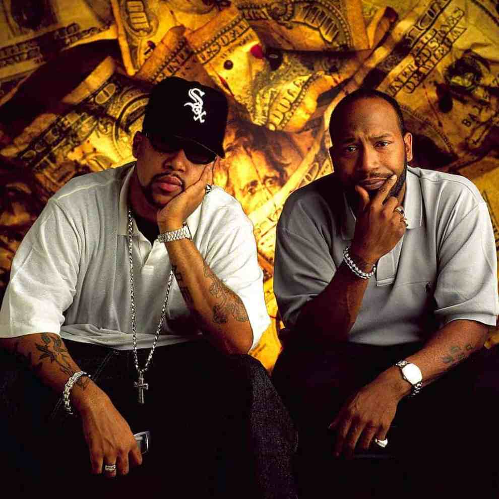 Chad 'Pimp C' Butler and Bernard 'Bun B' Freeman of Underground Kingz (UGK) poses for a portrait in Houston on July 25