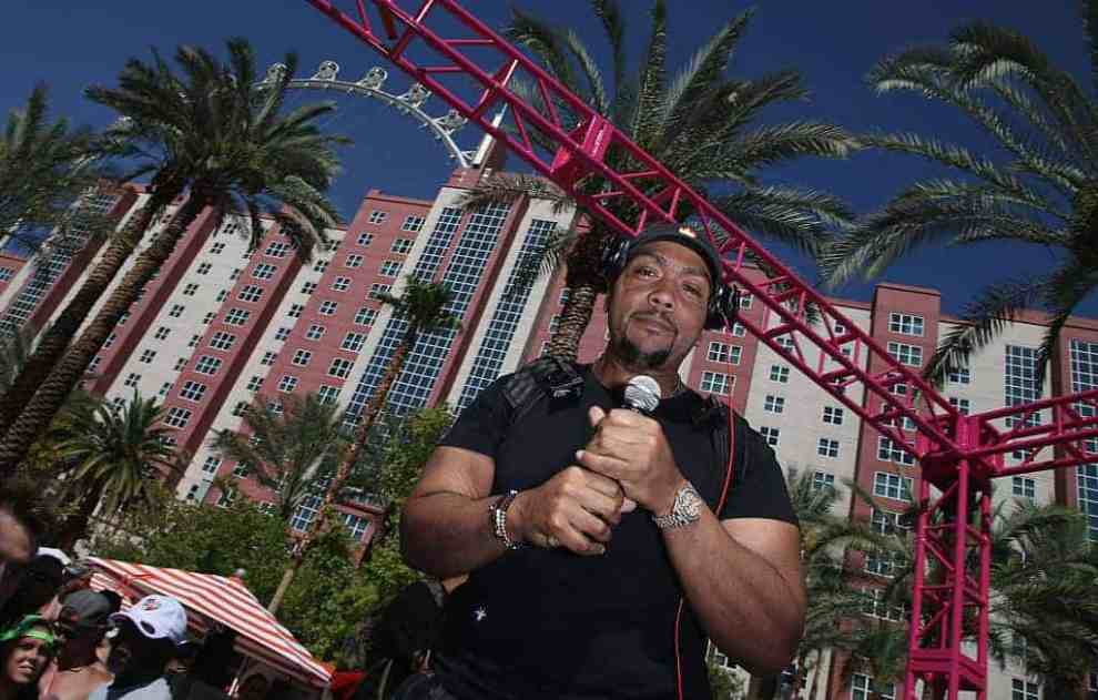 Timbaland performs at Flamingo Las Vegas' Go Pool July 2. 2016