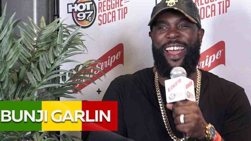 Bunji Garlin stopped by the Red Stripe Lounge backstage at On Da Reggae and Soca Tip