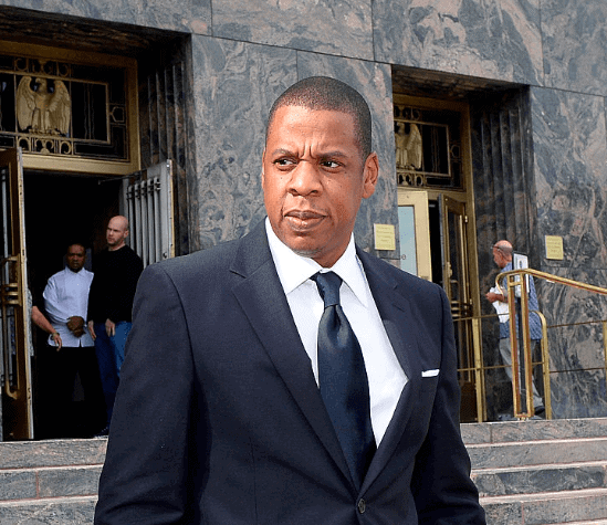 Jay Z departs United States District Court after testifying in a copyright lawsuit on October 14