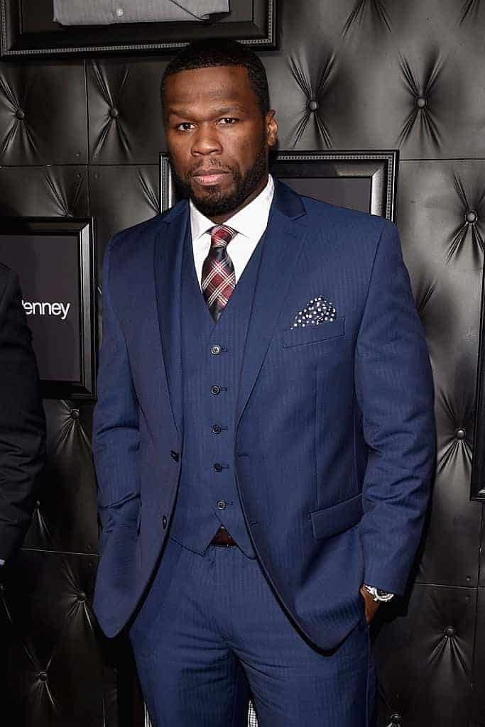 50 Cent attends JCPenney and Michael Strahan Launch Collection by Michael Strahan