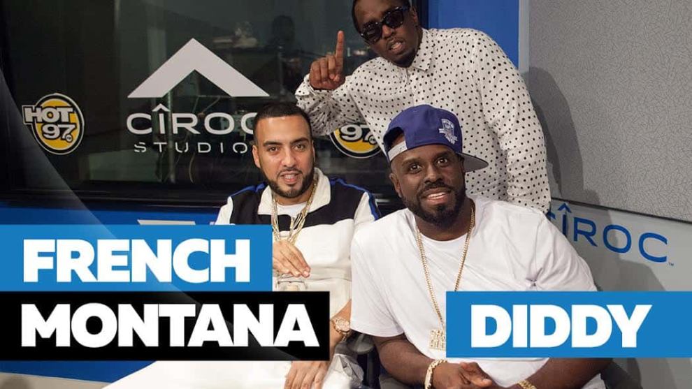French Montana and Diddy with Funk Flex in Hot 97 Studio
