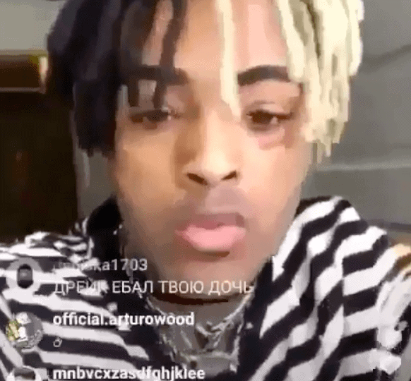 Screenshot from video of XXX Tentacion