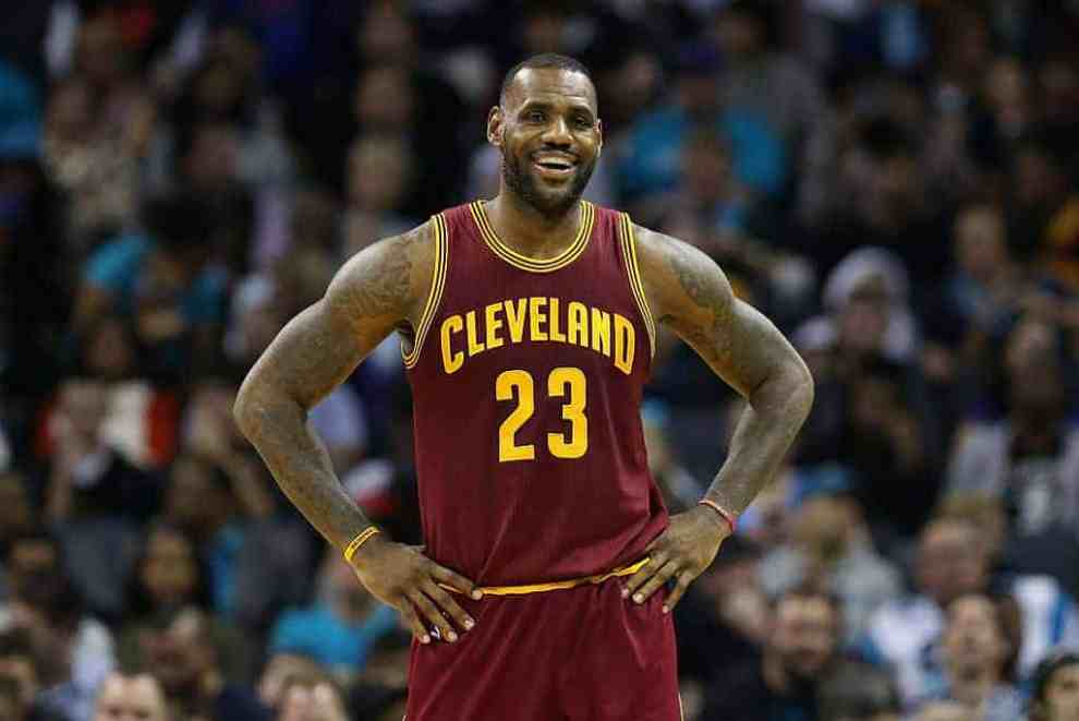 LeBron James in Cleveland Cavalier's #23 Jersey playing basketball