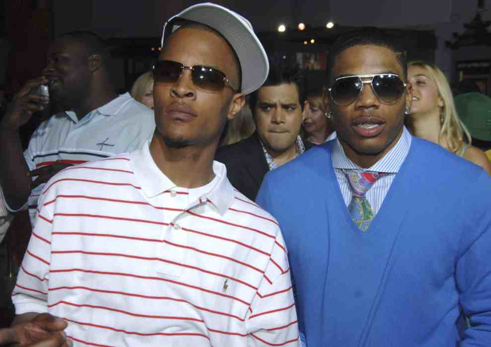 T.I. and Nelly arrive at The Longest Yard Los Angeles Premiere
