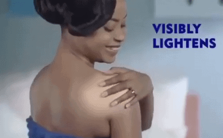 Screenshot from video Nivea "visibly lightens"
