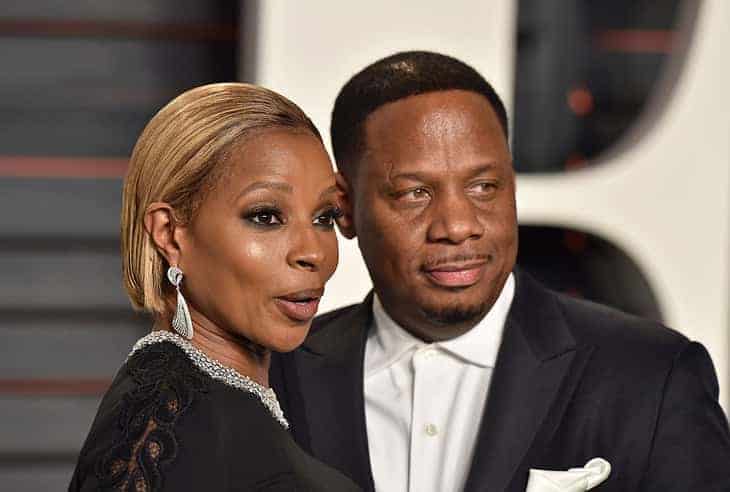 Mary J. Blige and Kendu Isaacs arrive at the 2016 Vanity Fair Oscar Party
