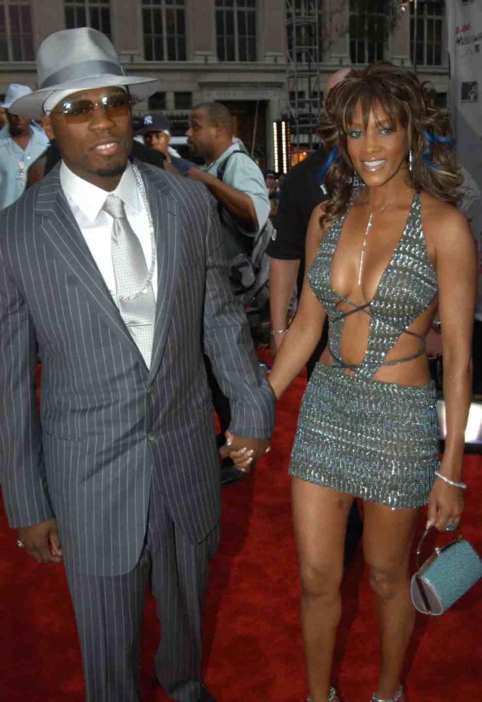 50 Cent and Vivica Fox arrive at 2003 MTV Video Music Awards