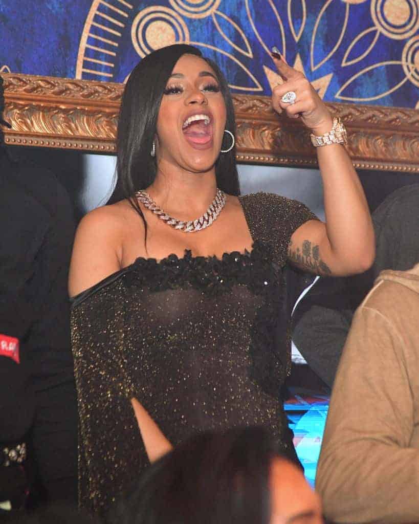 Cardi B attends DJ Holiday Birthday Celebration Hosted by Dave East