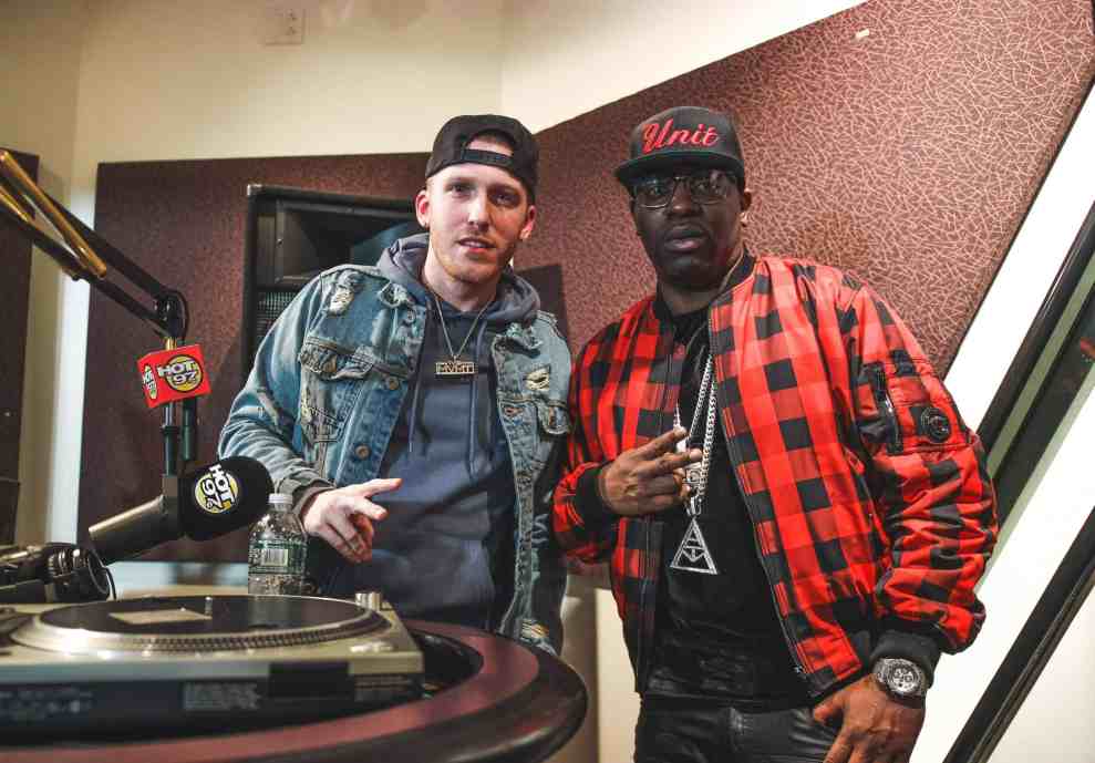 Uncle Murda and DJ Drewski in Hot 97 Studio