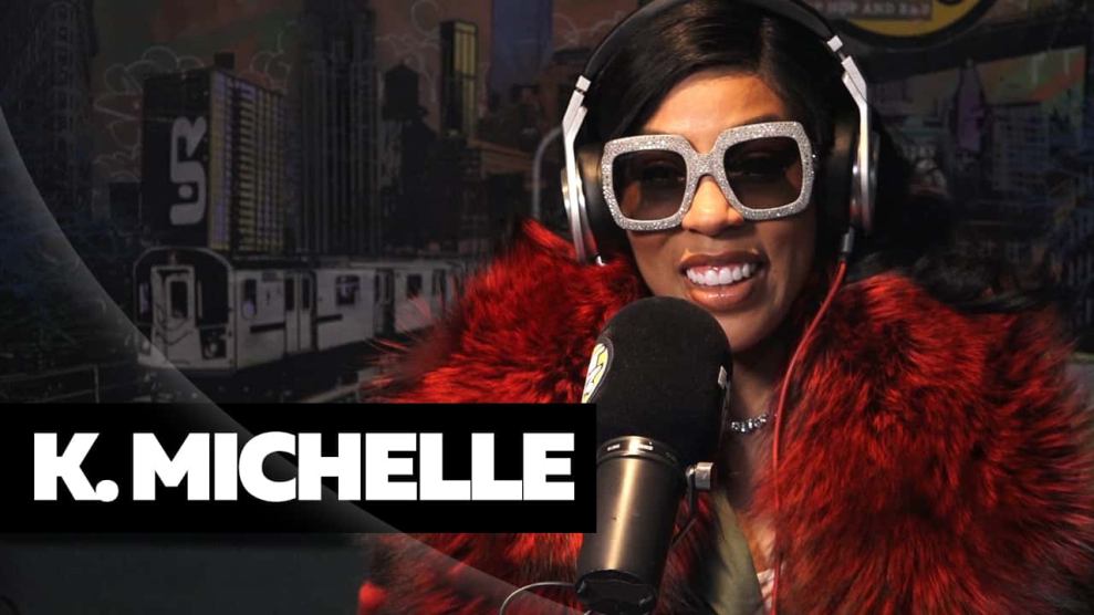 K. Michelle in Hot 97 Studio on Ebro in the Morning