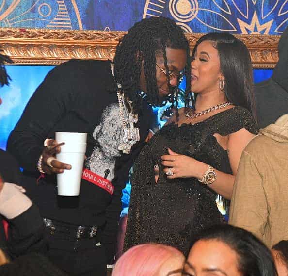 Offset of Migos and Cardi B attend attend DJ Holiday Birthday Celebration at Amora Lounge on November 16