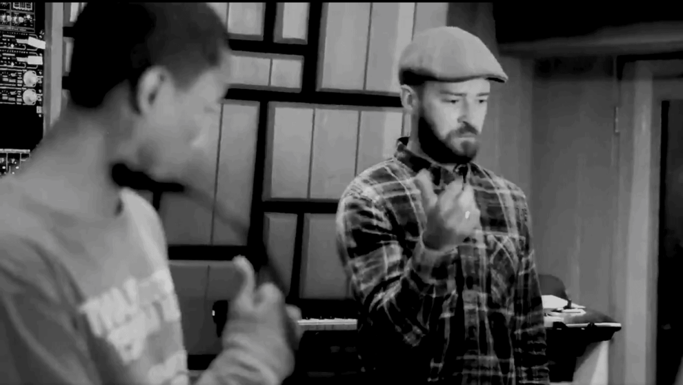 Screenshot from Justin Timberlake's trailer for his new album 'Man in the Woods'