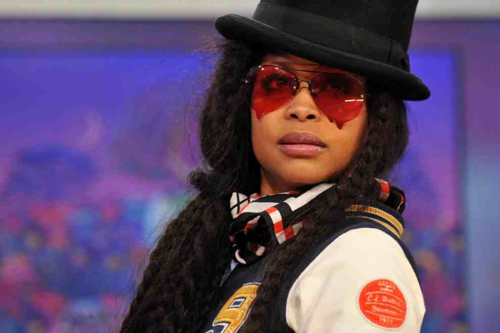 Erykah Badu visits BET's '106 & Park' at BET Studios on March 29