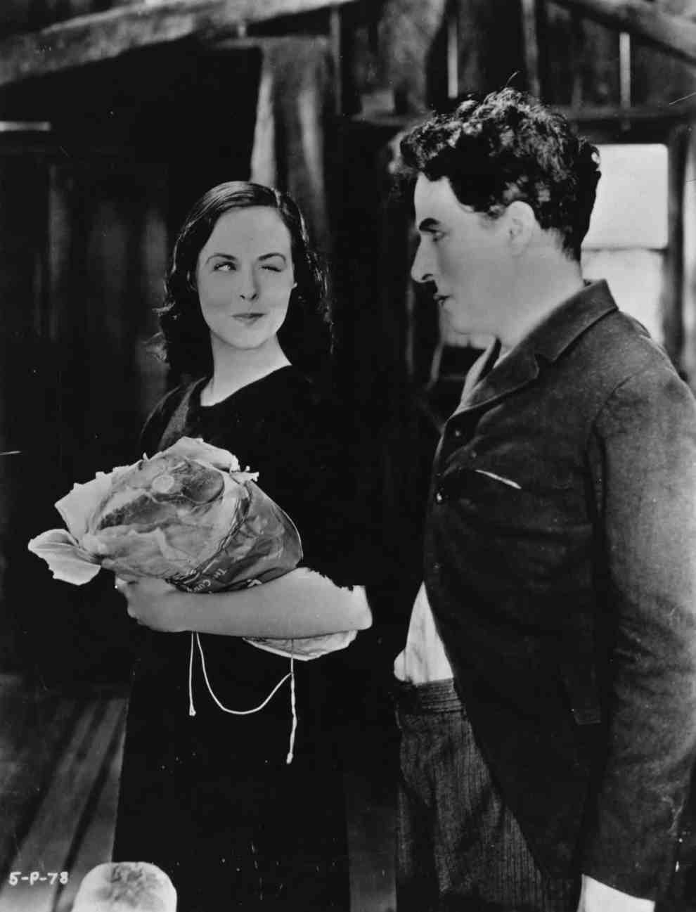 Charles Chaplin and actress Paulette Goddard