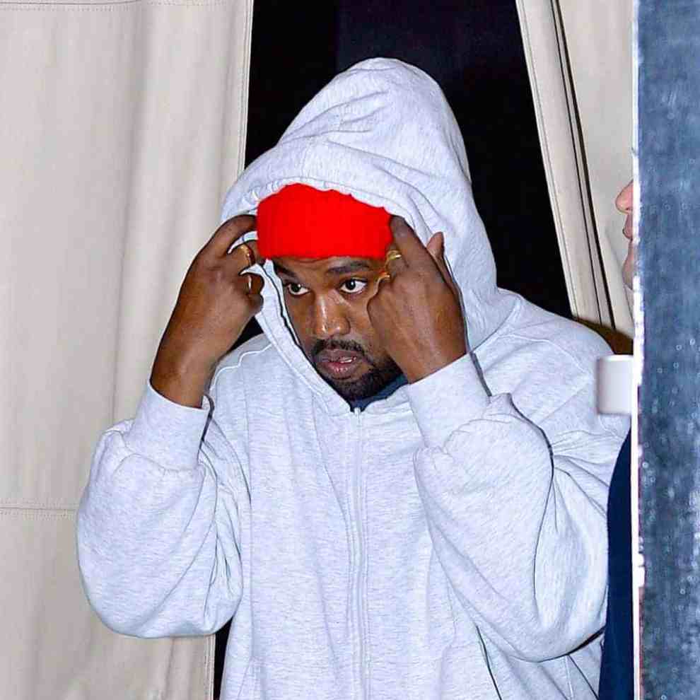 Kanye West seen out and about in Manhattan on December 18