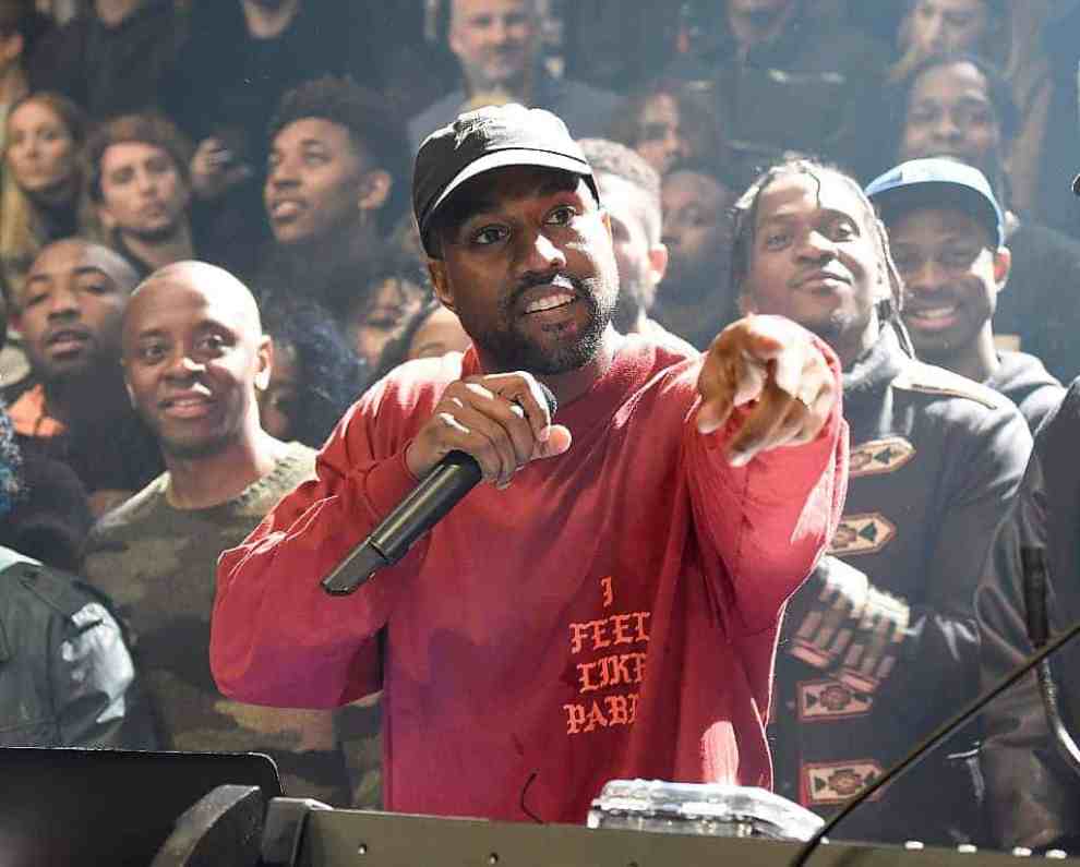 Kanye West speaks at Kanye West Yeezy Season 3