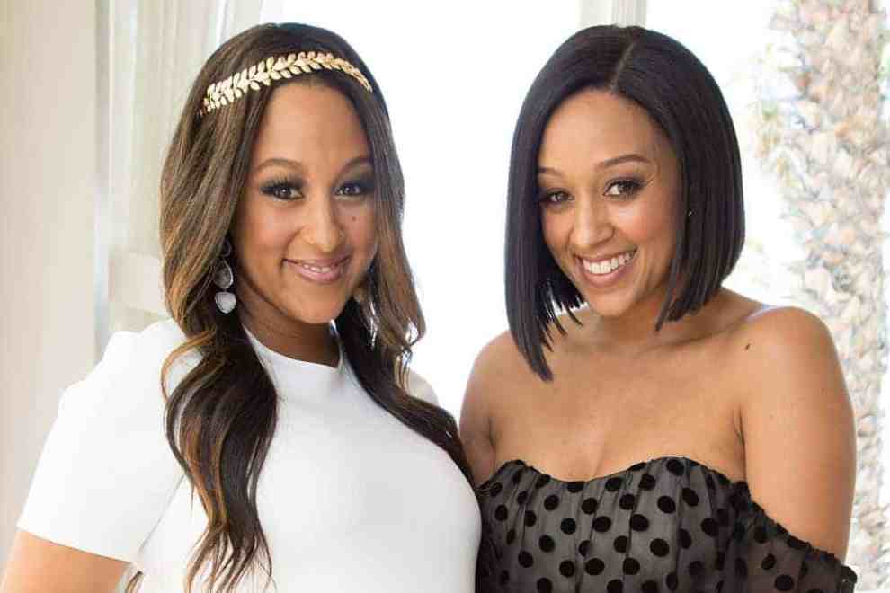 Tamera Mowry-Housley and Tia Mowry attend Tamera Mowry-Housley's baby shower 2015