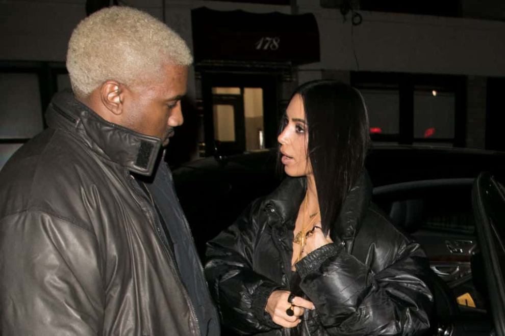 Kanye West and Kim Kardashian West seen in New York City February 14